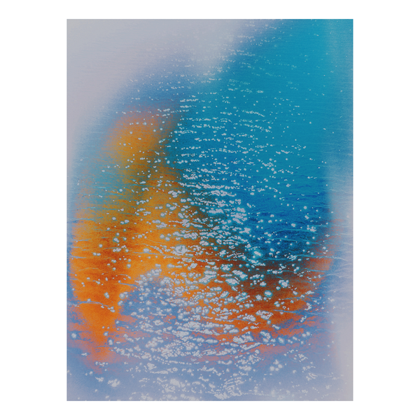 Glimmering waters with a blue and gold haze
